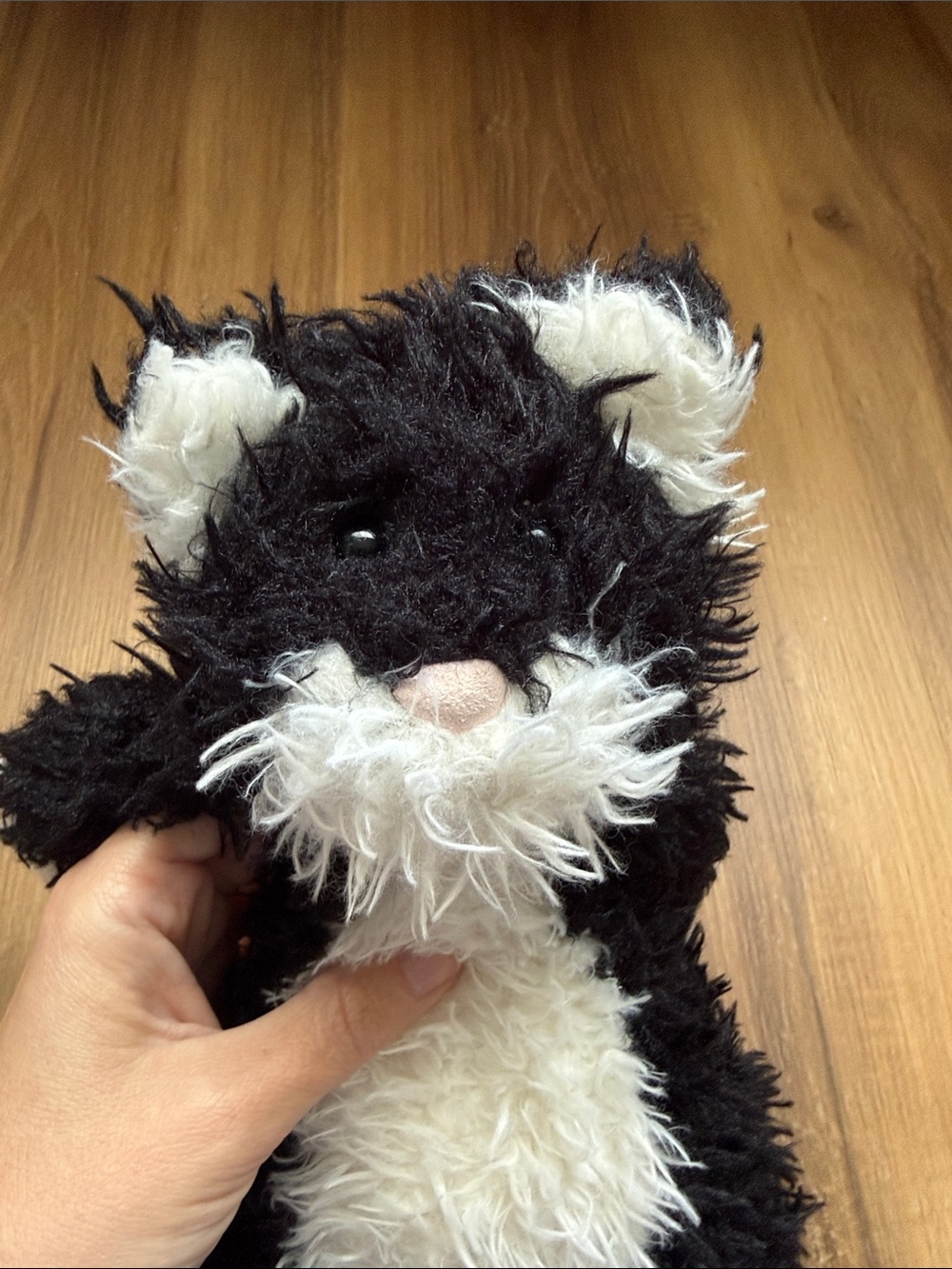 Like New Jellycat - no tags. Plush Black & White Cat Small - Picture 6 of 6
